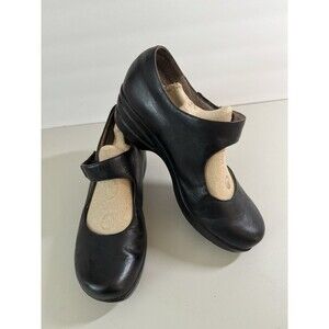PORTLANDIA  41/10-10/5  Black Mary Jane Clogs Ankle Strap Shoes Size  Comfort